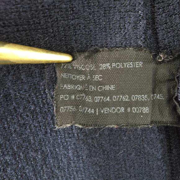 Club Monaco Dress Italian Yarn Knit Stretch Sleeveless Navy Blue Size XS / XXS - Picture 11 of 11